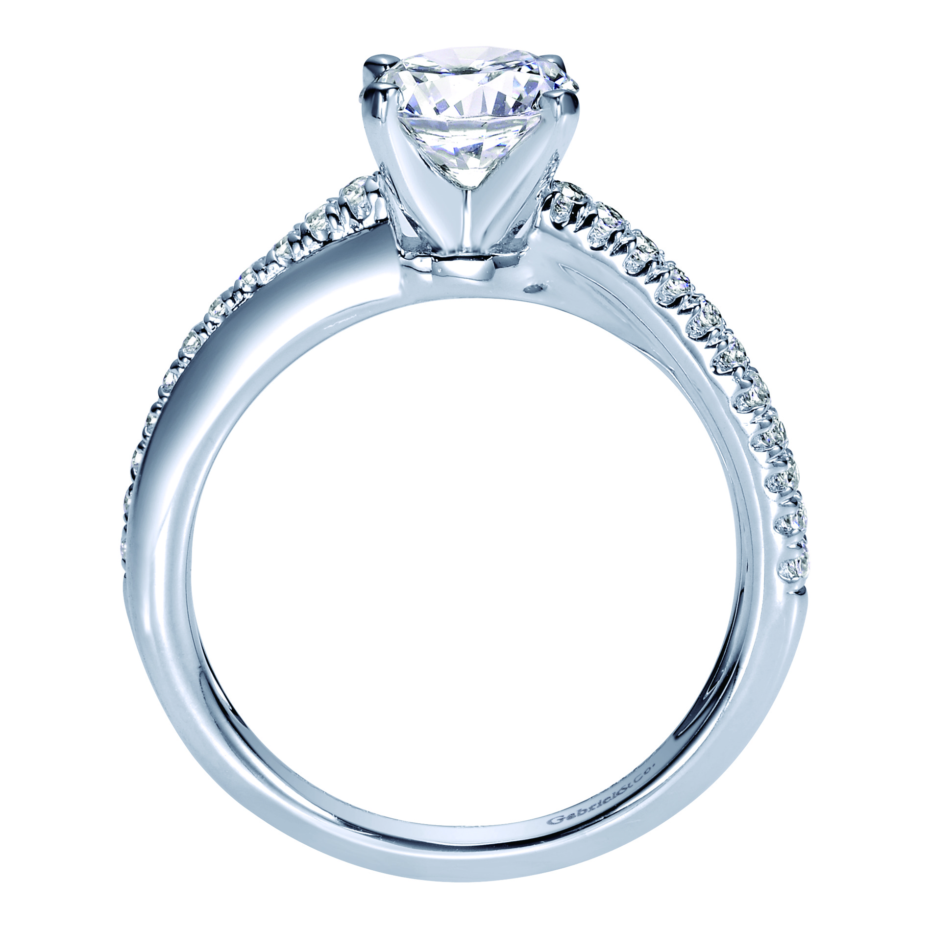 White Gold & Diamond Engagement Ring - Image 2