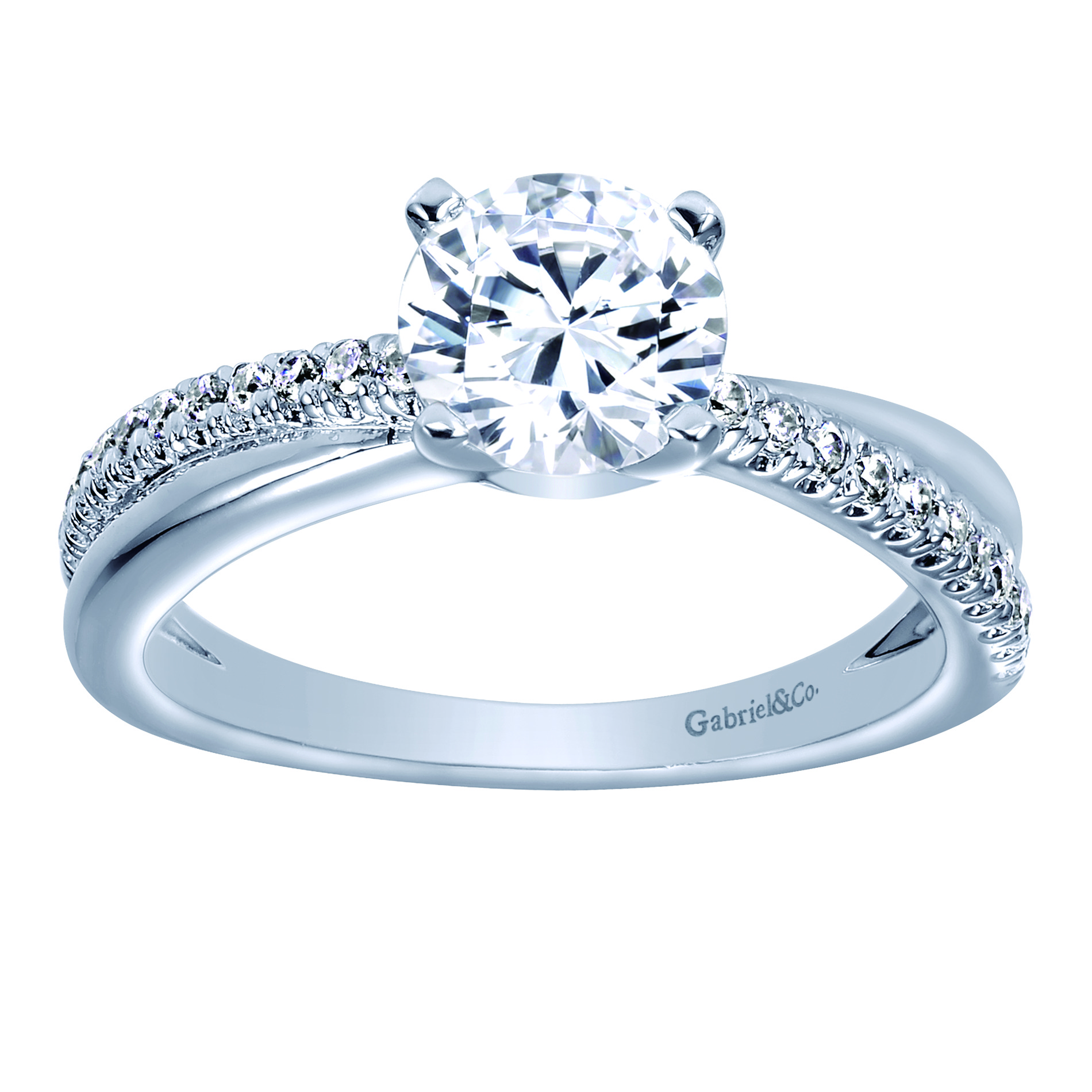 White Gold & Diamond Engagement Ring - Image 4