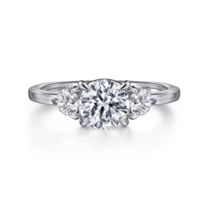 White Gold Three-Stone Diamond Engagement Ring