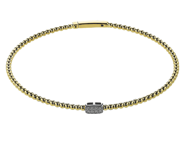 White Gold & Diamond Bangle