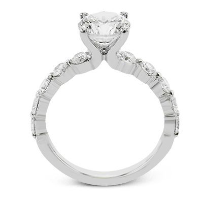 White Gold & Diamond Engagement Ring - Image 3