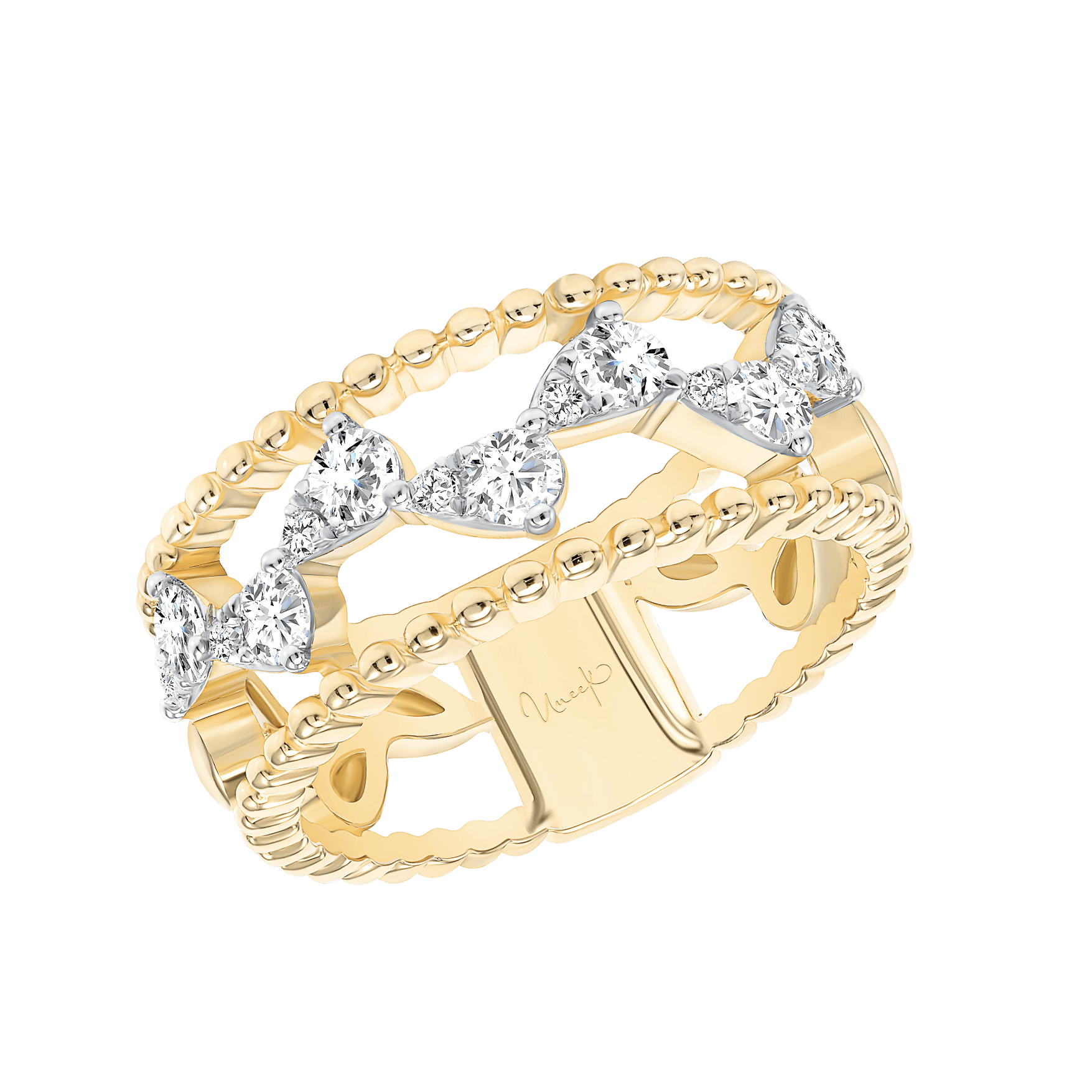 Gold & Pear Diamond Fashion Ring