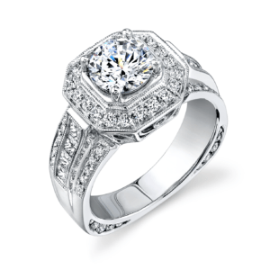 White Gold & Diamond Engagement Ring