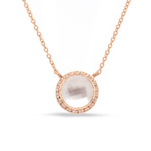 Quartz & Diamond Necklace