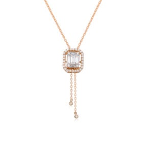 Gold & Diamond Lariat Necklace