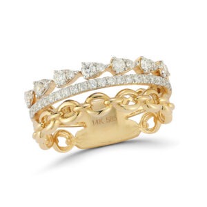 Gold & Diamond Stackable Fashion Ring