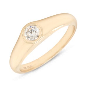 Gold & Diamond Signet Ring