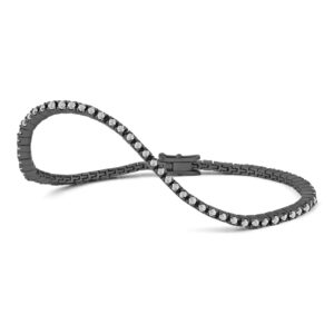 Black Titanium & Diamond Tennis Bracelet