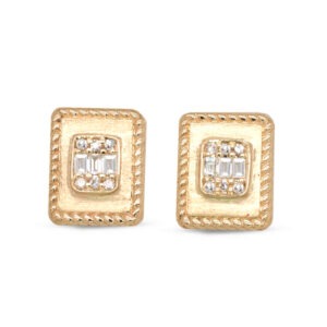 Mosaic Diamond Stud Earrings