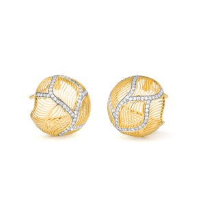 Gold & Diamond Stud Earrings