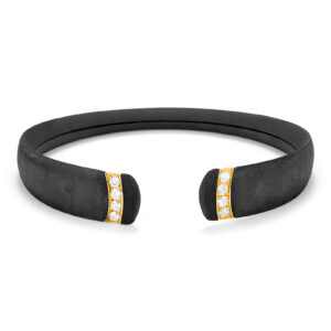 Black Titanium & Diamond Cuff Bracelet