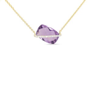 Amethyst & Diamond Necklace