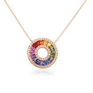 Gemstone Circle Pendant