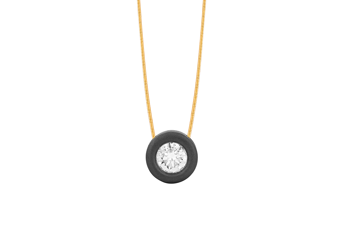 Black Titanium & Diamond Necklace