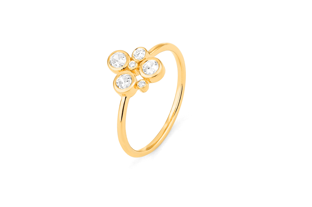 Floral Diamond Fashion Ring