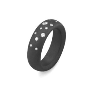 Black Titanium & Diamond Ring