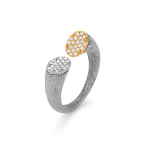 Titanium, Gold, and Diamond Cuff
